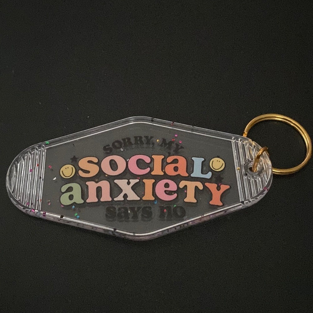 Social Anxiety Motel Keychain